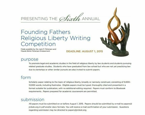 Founding FathersReligious Liberty WritingCompetition